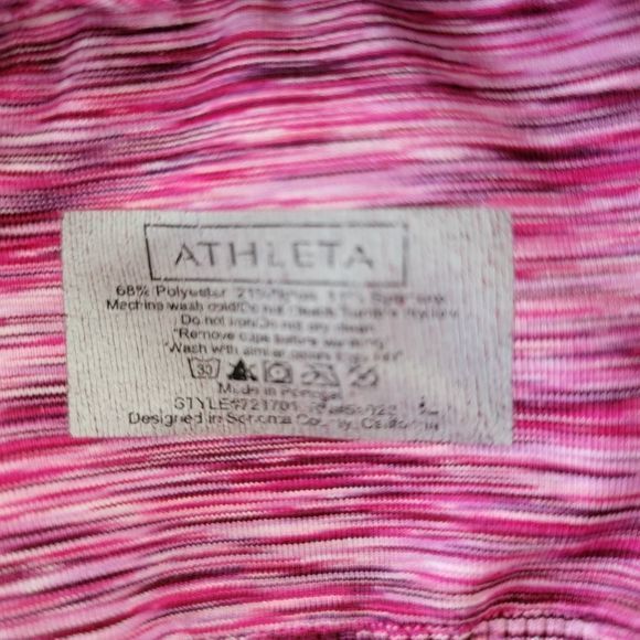 Athleta sports bra pink pattern removable pads great support size XXS - Picture 2 of 3